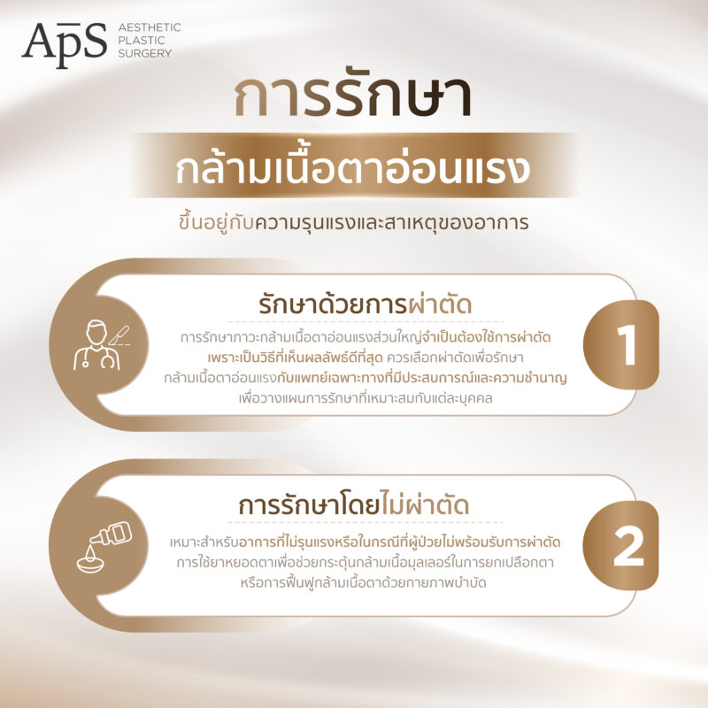 กล้ามเนื้อตาอ่อนแรงคืออะไร (Ptosis) สาเหตุเกิดจากอะไร อันตรายไหม มีวิธีการรักษาแบบไหนบ้าง 6 การรักษากล้ามเนื้อตาอ่อนแรง