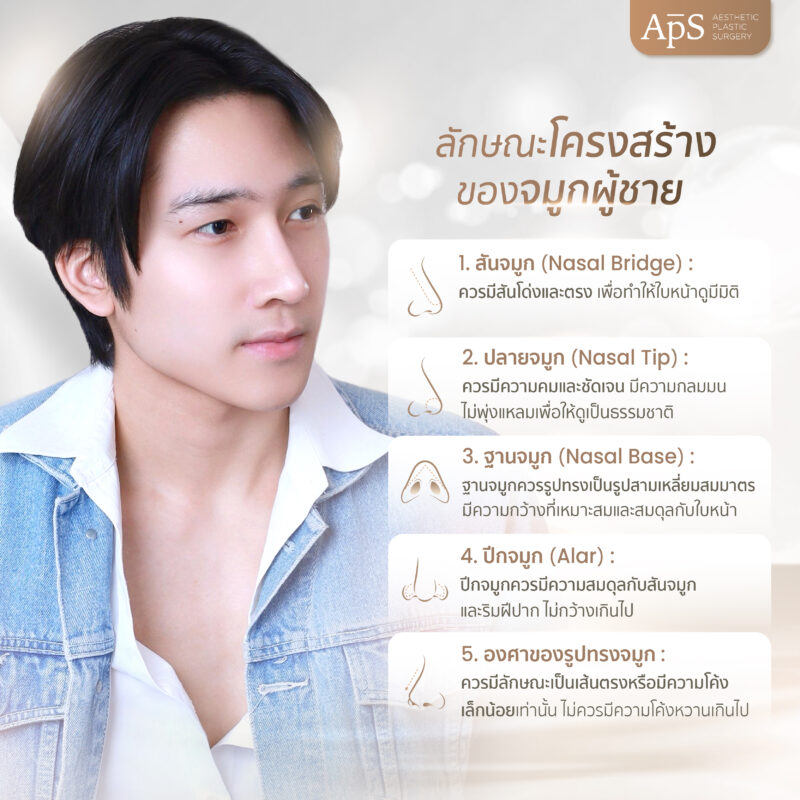 ลักษณะโครงสร้างจมูกผู้ชาย