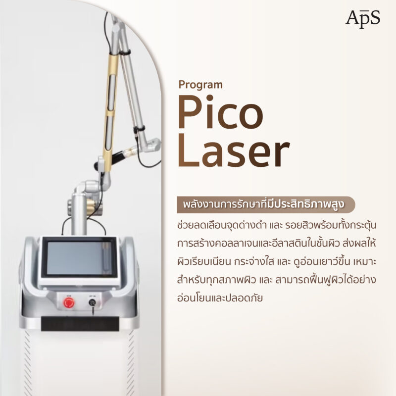 โปรแกรม Ultra Bright Laser เลเซอร์ผิวกระจ่างใส ผสาน 2 พลังเลเซอร์ยอดนิยมในหนึ่งเดียว 3 โปรแกรม Pico Laser เลเซอร์ระดับนาโนที่จัดการเม็ดสีได้ตรงจุด