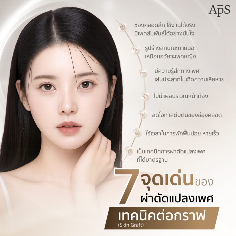7 จุดเด่น ของการแปลงเพศเทคนิคต่อกราฟ (Skin Graft)