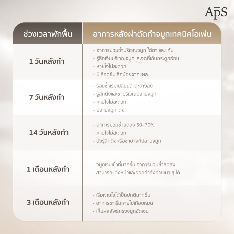 อาการหลังทำศัลยกรรมเสริมจมูกโอเพ่น เป็นอย่างไร อันตรายไหม 3 สามารถแจกแจงอาการหลังทำศัลยกรรมเสริมจมูกโอเพ่น