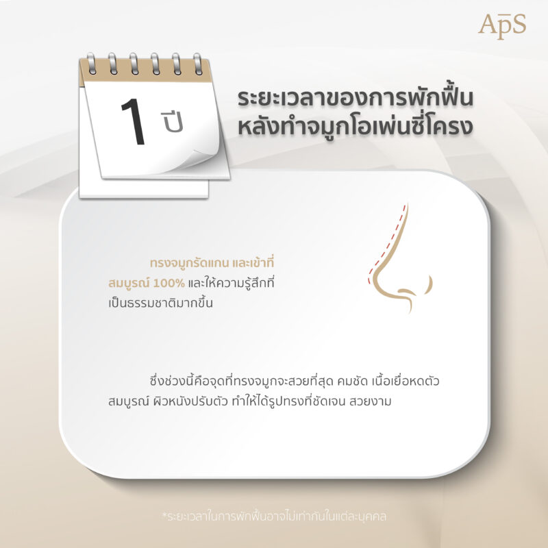 ทำจมูกโอเพ่นซี่โครงพักฟื้นนานไหม? 8 ทำจมูกโอเพ่นซี่โครงพักฟื้น 1 ปี