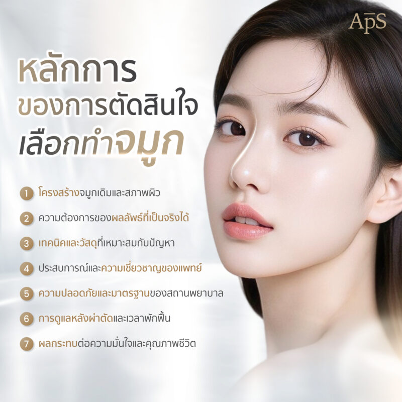 หลักการตัดสินใจในการเลือกทำจมูก