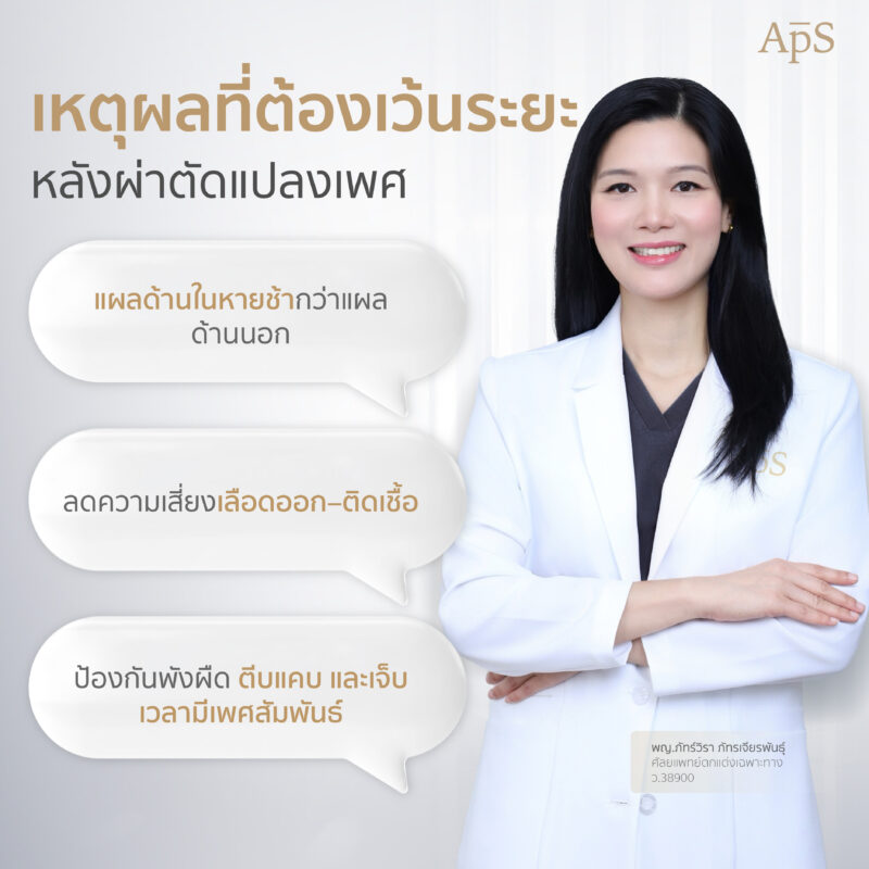 เหตุผลที่ต้องเว้นระยะหลังผ่าตัดแปลงเพศ