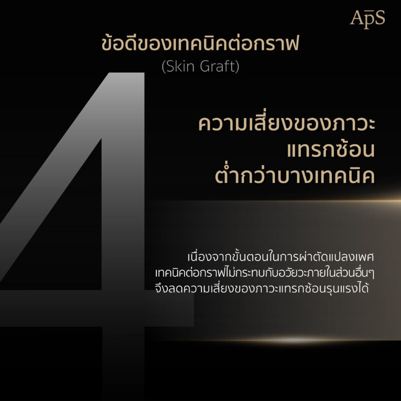 ความเสี่ยงของภาวะแทรกซ้อนต่ำหว่าบางเทคนิค