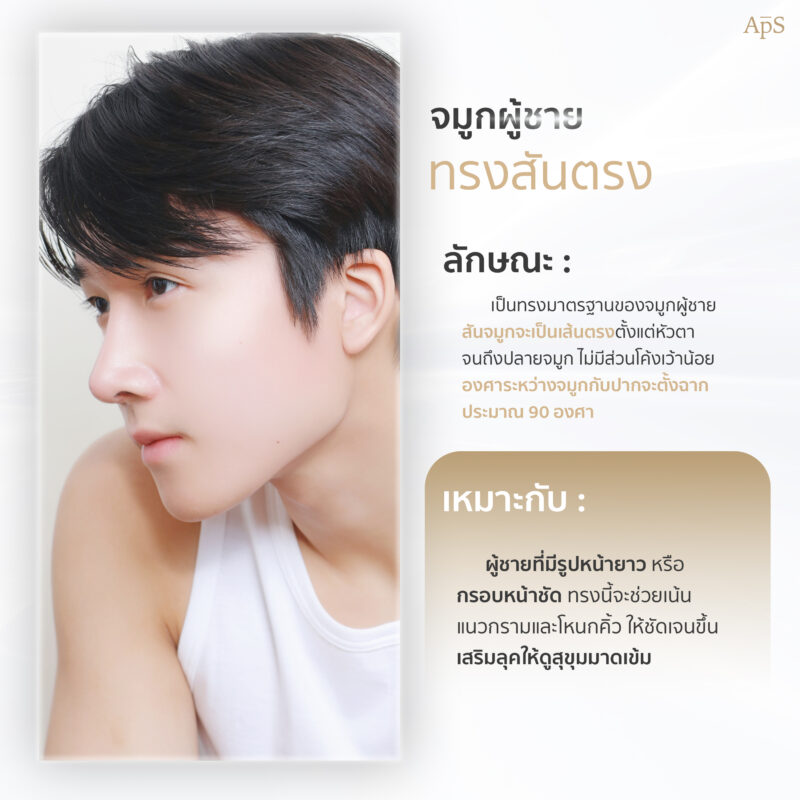 จมูกผู้ชายทรงสันตรง