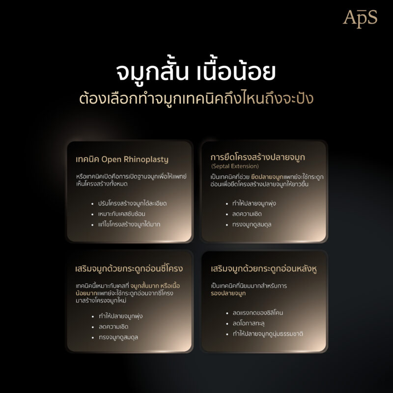 จมูกสั้น เนื้อน้อย ควรเลือกทำจมูกทรงไหนดี