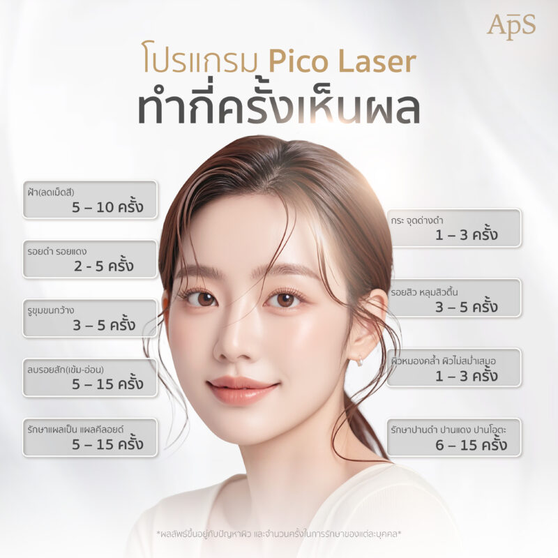 จำนวนครั้งในการทำเลเซอร์โปรแกรม Pico Laser