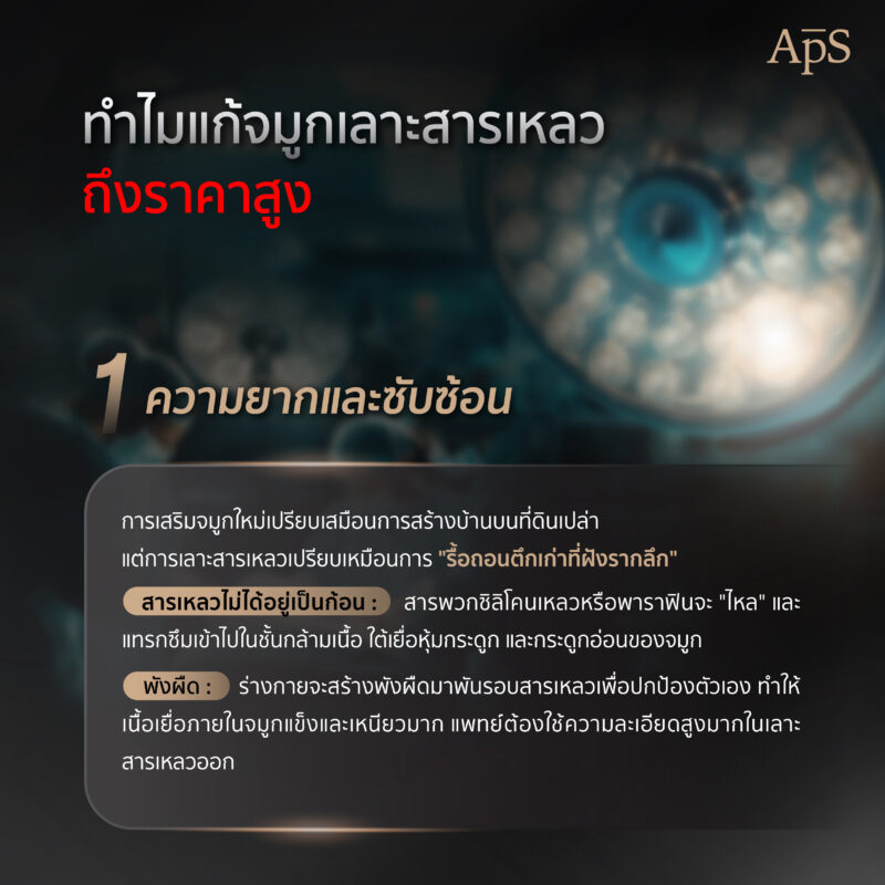 ทำไมแก้จมูกเลาะสารเหลว ถึงราคาสูง