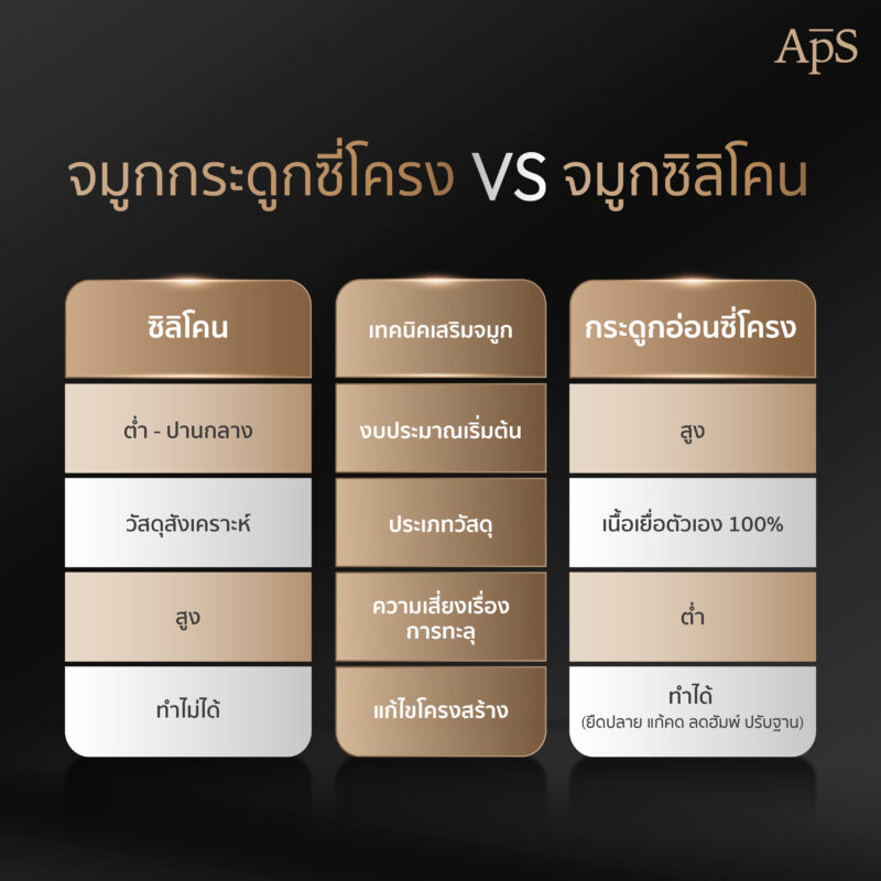 ความคุ้มค่าของการทำจมูกด้วยกระดูกซี่โครงและจทูกซิลิโคน
