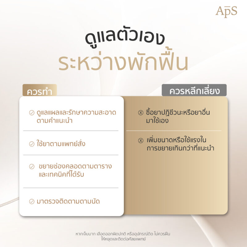 ดูแลอย่างไรต่อโอกาสหลัง?